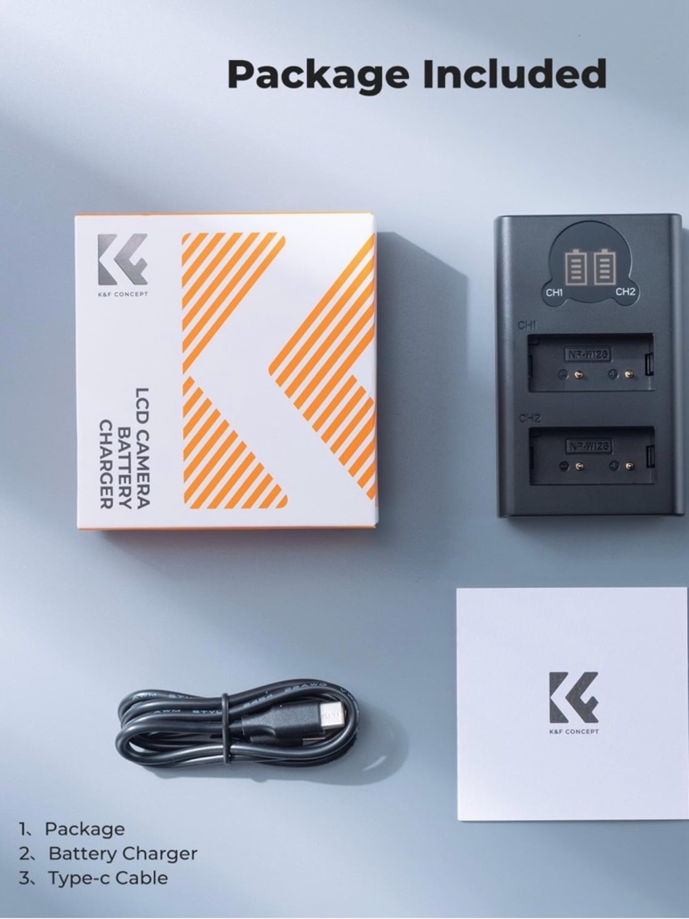 Dual LCD Battery Charger for Fujifilm NP-W126 NP-W126S X100VI X100V